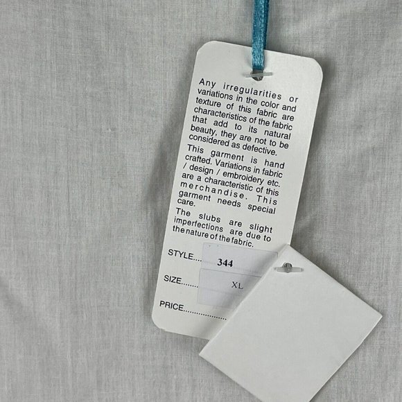 ipekevi Hand‎ made Blouse Top Women XL NWT Lightweight Cotton Embroidered White - Picture 13 of 16